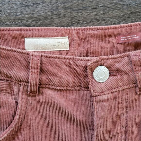 Anthropologie Pilcro Pink Rose The Gwen Wide-Leg Corduroy Pants NWT Size 26 - Picture 7 of 13